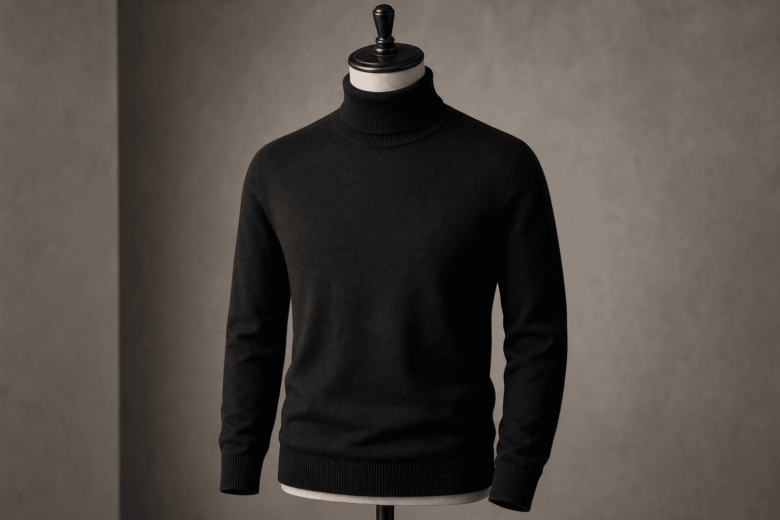 Black Wool Turtleneck