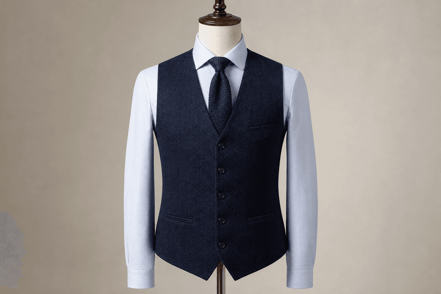 Елек Navy Herringbone
