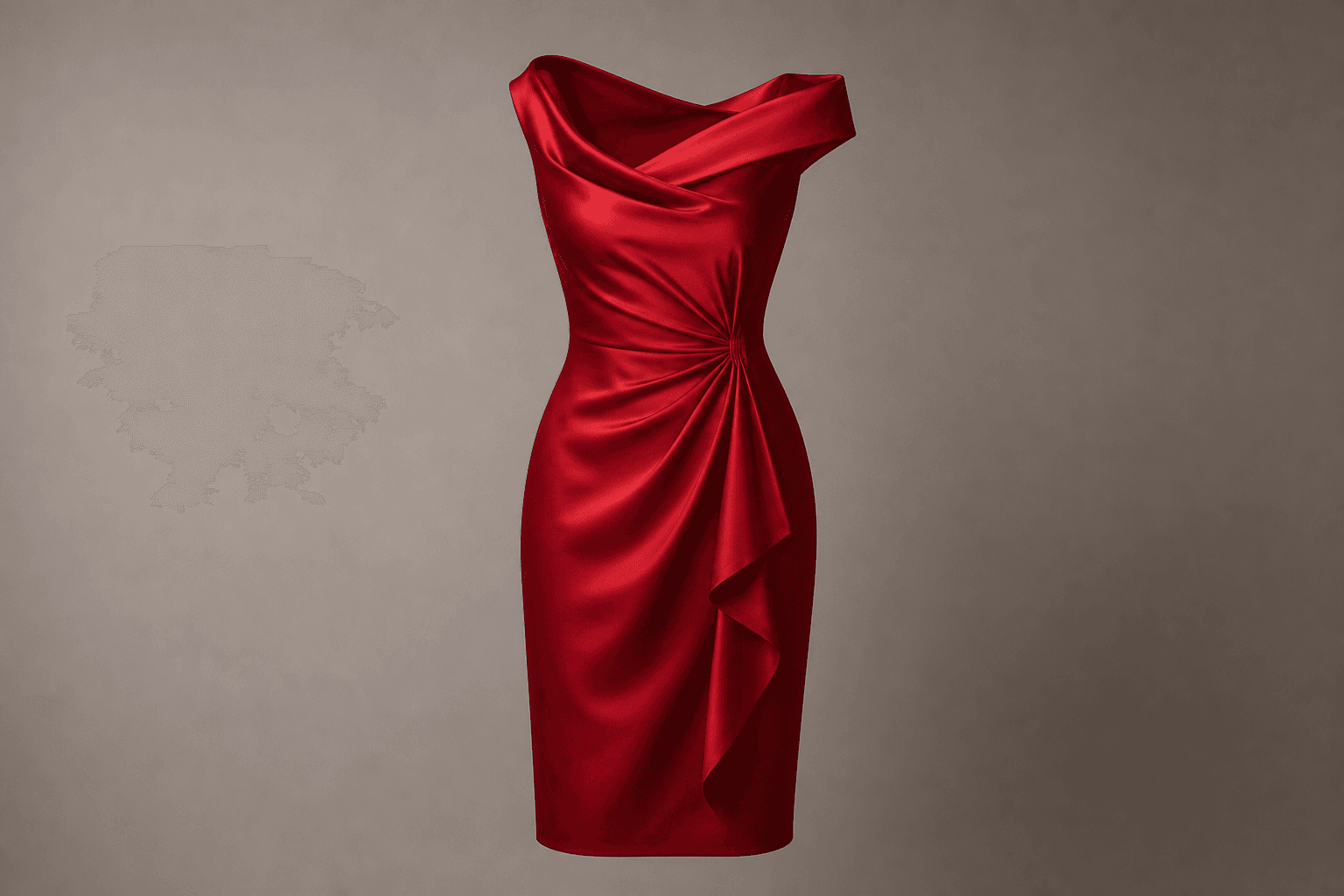 Ruby Silk Cocktail Dress