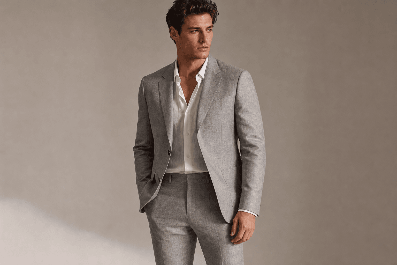 Steel Linen Summer Suit