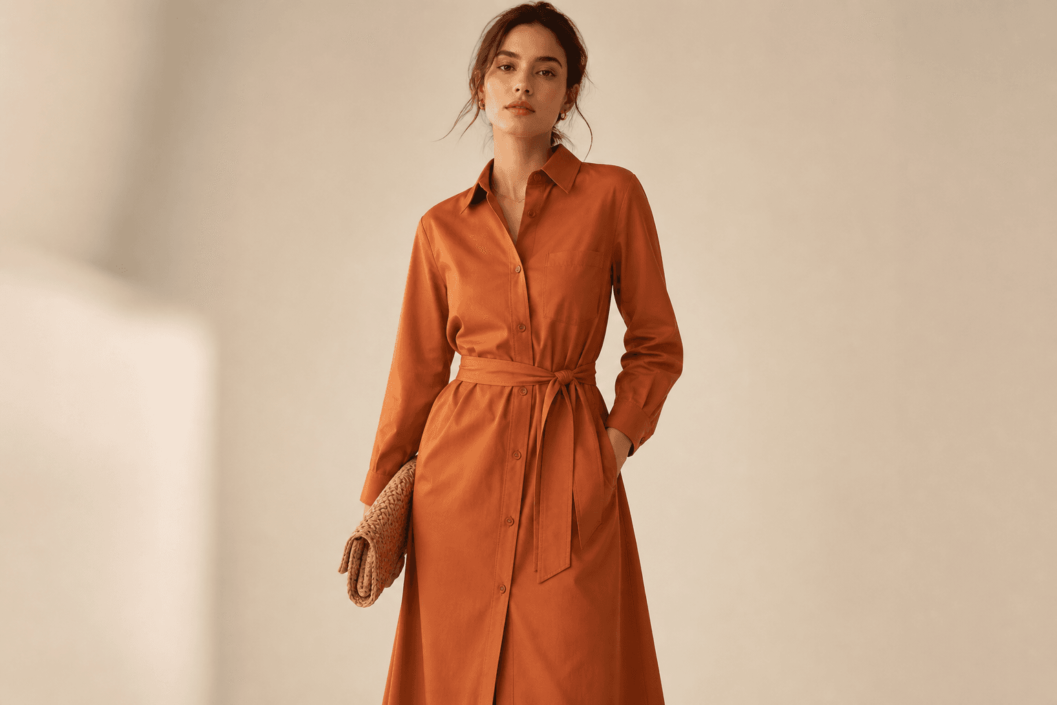Рокля Terracotta Cotton